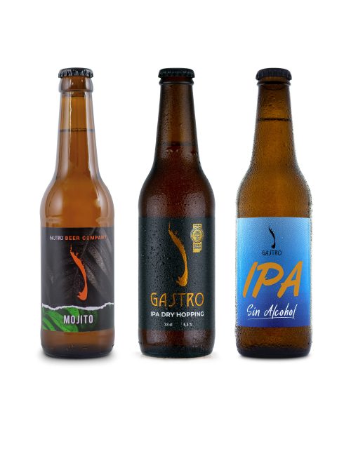 PACK BEER SOMMELIER (4 GASTRO IPA DRY HOPPING, 4 GASTRO IPA SIN ALCOHOL Y 4 GASTRO MOJITO) (CAJA 12 UD)